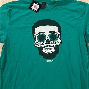 LPA Jalen Hurts Men's Green Teal Graphic T-Shirt Large